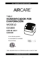 Preview for 17 page of Aircare E35000 Use And Care Manual