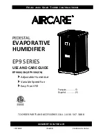 Preview for 1 page of Aircare EP9 500 Use And Care Manual