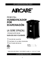 Preview for 25 page of Aircare EP9 500 Use And Care Manual