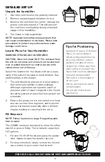 Preview for 6 page of Aircare ESSENTIALS OZARK Setup Manual And Owners Manual