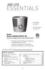 Preview for 25 page of Aircare ESSENTIALS OZARK Setup Manual And Owners Manual