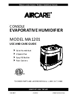 Aircare MA1201 User Manual preview