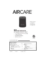 Preview for 1 page of Aircare NOVA NU319DBLK-EC Setup Manual And Owners Manual