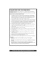 Preview for 4 page of Aircare NOVA NU319DBLK-EC Setup Manual And Owners Manual