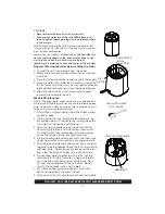 Preview for 9 page of Aircare NOVA NU319DBLK-EC Setup Manual And Owners Manual