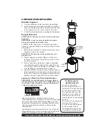 Preview for 18 page of Aircare NOVA NU319DBLK-EC Setup Manual And Owners Manual