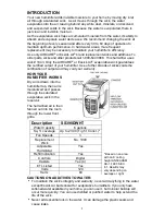 Preview for 3 page of Aircare SS390DWHT Use And Care Manual