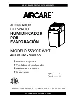 Preview for 21 page of Aircare SS390DWHT Use And Care Manual