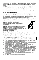 Preview for 7 page of Aircare SU320DWAL Use And Care Manual