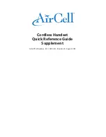 AirCell Cordless handset Quick Reference Manual предпросмотр