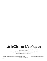 Preview for 22 page of AirClean systems POWDERSAFE AC794BE Operator'S Manual