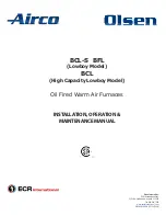 Airco BCL-190 Installation, Operation & Maintenance Manual preview