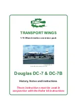 Предварительный просмотр 1 страницы Aircraft in Miniature Limited Douglas DC-7 Manual