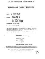 Aircraft Industries 940213 Flight Manual preview
