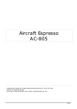 Предварительный просмотр 1 страницы Aircraft Espresso AC-805 Manual