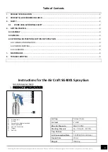 Preview for 2 page of Aircraft SG4001 Instruction Manual