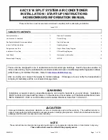 Preview for 1 page of Aire-Flo 4AC13 Series Installation/Start-Up Instructions/Homeowners Information Manual