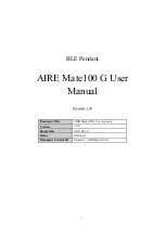 Предварительный просмотр 1 страницы Aire Mate100 G User Manual