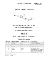 Preview for 1 page of Airfilm Camera Systems AF200 Installation Instructions Manual