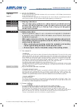 Preview for 4 page of Airflow 8QRKDE Installation And Operating Instructions Manual