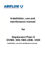 Airflow Duplexvent Flexi-V DV1800 Instructions For Installation, Use And Maintenance Manual preview