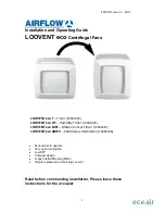 Preview for 1 page of Airflow LOOVENT eco T Operating Manual