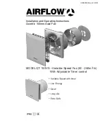 Preview for 1 page of Airflow QT 150VS Installation And Operating Instructions Manual