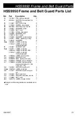 Preview for 31 page of AIRLESSCO HSS9950 Operation - Repair - Parts