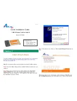 Preview for 1 page of Airlink101 300N Wireless Cardbus Adapter AWLC6080 Quick Installation Manual