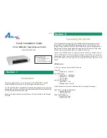 Preview for 1 page of Airlink101 AGIGA5SW-B Quick Installation Manual