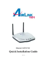 Preview for 1 page of Airlink101 AP411W Quick Installation Manual