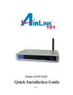 Предварительный просмотр 1 страницы Airlink101 AR410W Quick Installation Manual