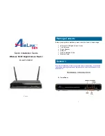 Предварительный просмотр 1 страницы Airlink101 AR695W Quick Installation Manual