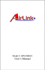 Предварительный просмотр 1 страницы Airlinkplus APSUSB201 User Manual