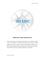 Предварительный просмотр 2 страницы AirLive Traveler3G M User Manual