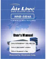 Preview for 1 page of AirLive WHB-5854A User Manual