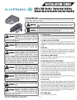 Preview for 1 page of Airmark GAS Series Installation Manual