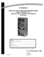 Preview for 1 page of Airmark GFW SERIES Installation & Operating Instructions Manual