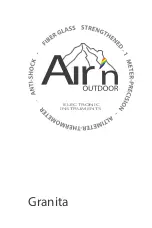 Preview for 1 page of Air’n Outdoor GRANITA Manual