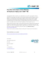 Preview for 25 page of Airo I-Safe 28 User Manual