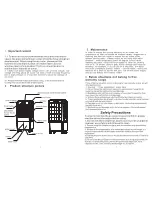 Preview for 3 page of AirPicnic d01 Operation Instructions Manual