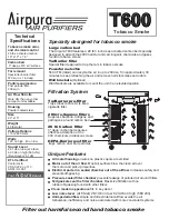 Preview for 2 page of Airpura Tobacco Smoke T600 Technical Specifications