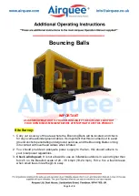 Предварительный просмотр 1 страницы airquee Bouncing Balls Additional Operating Instructions