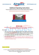 airquee Bungee Cord Obstacle AQ4786 Additional Operating Instructions предпросмотр