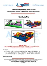 Preview for 1 page of airquee PLAYZONE AQ2711 Operating Instructions