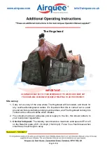 airquee The Hogshead Additional Operating Instructions предпросмотр