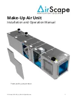 AirScape Make-Up Air Unit Installation And Operation Manual preview