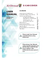 AirShroud E-CAR COVER User Manual preview