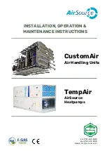 AirSource CustomAir Installation, Operation & Maintenance Instructions Manual preview