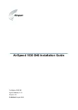 Airspan AirSpeed 1030 B48 Installation Manual preview